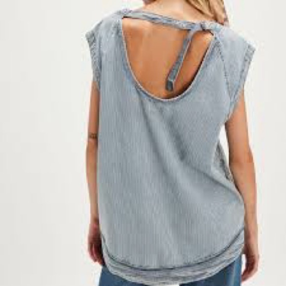 Free People We The Free Madison Railroad Stripe Tunic Top size Xs - Picture 2 of 12